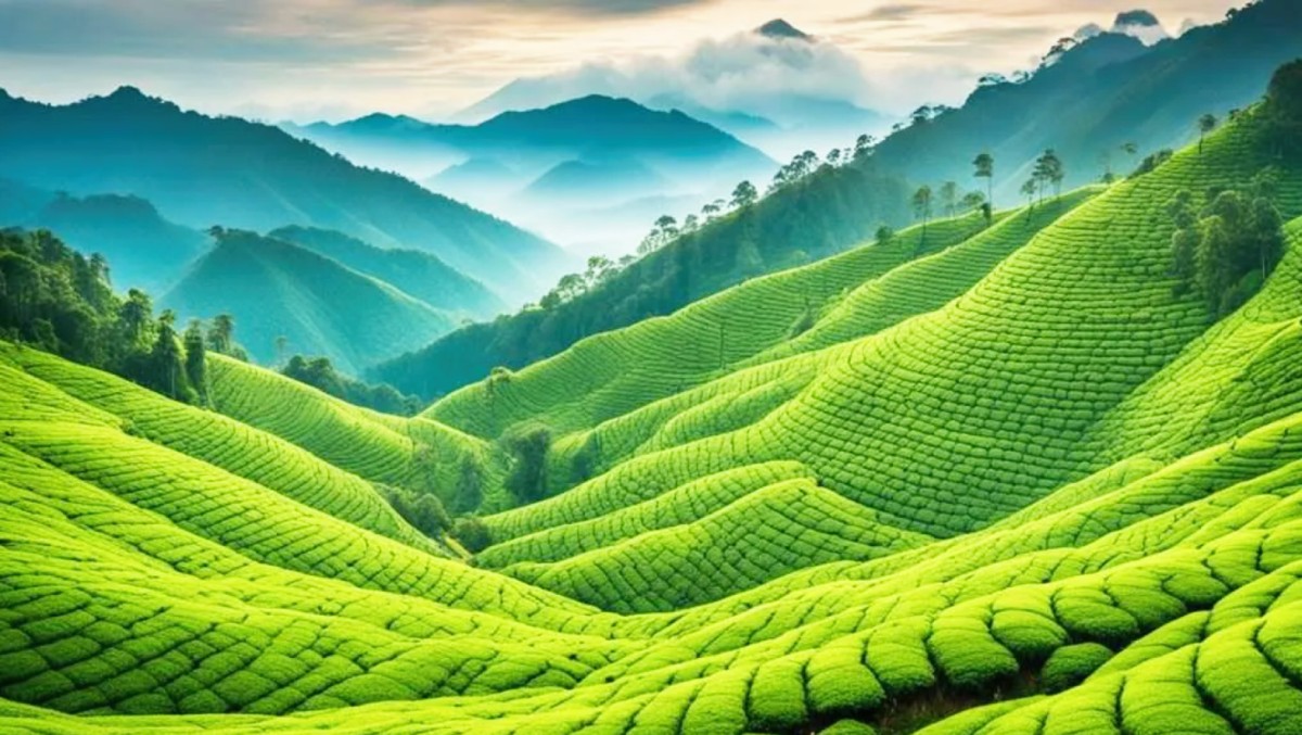 Montañas repletas de té en Cameron Highlands Montañas repletas de té en Cameron Highlands